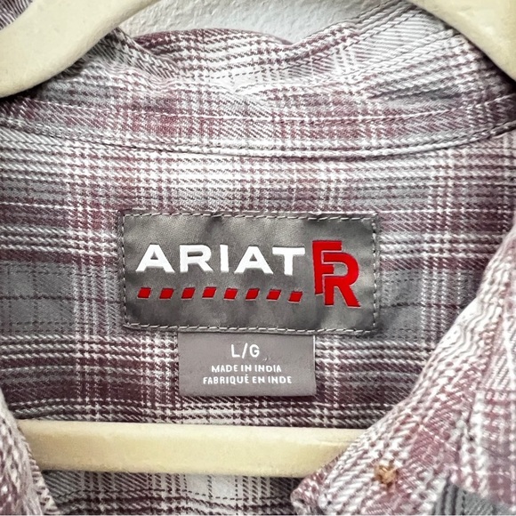 Ariat Women's CAT2 2112 FR Plaid Aja Embroidered Logo shirt sz Large - Picture 3 of 8